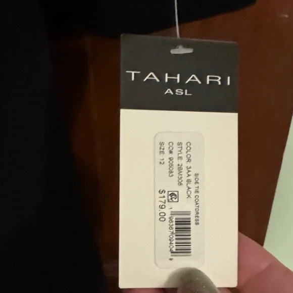 Tahari ASL Classic Black Coat Dress size 12 - Picture 5 of 5